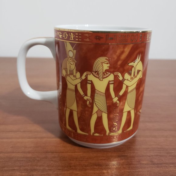 Vintage Egypt Coffee Mug Fathi Mahmoud Pâte et email Limoges Fonde en 1942 - Picture 3 of 6